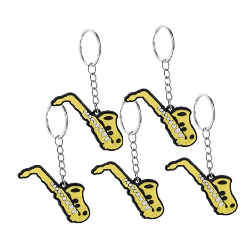 Milisten 5Stücke Saxophon Schlüsselanhänger Mit Musikmotiv Charmante Ornamente Für Schlüssel Und Taschen Für Musikliebhaber Und Partys von Milisten