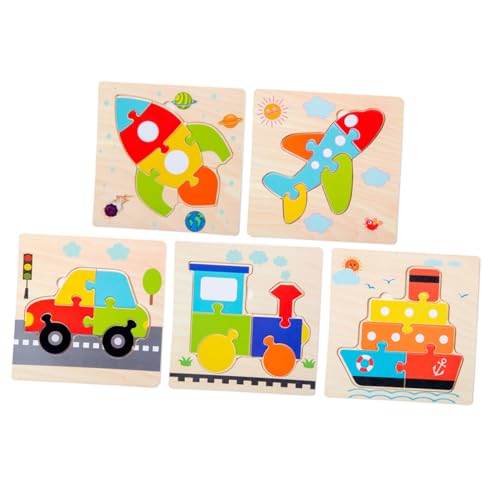 Milisten 5Stücke Teiliges Holzpuzzle Für Cartoon Auto Flugzeug Schiff Und Lernspielzeug Aus Holz Für Kreatives Feinmotorik Milisten 5Stücke Teiliges Holzpuzzle Für Cartoon Auto Flugzeug Schiff Und Lernspielzeug Aus Holz Für Kreatives Feinmotorik von Milisten