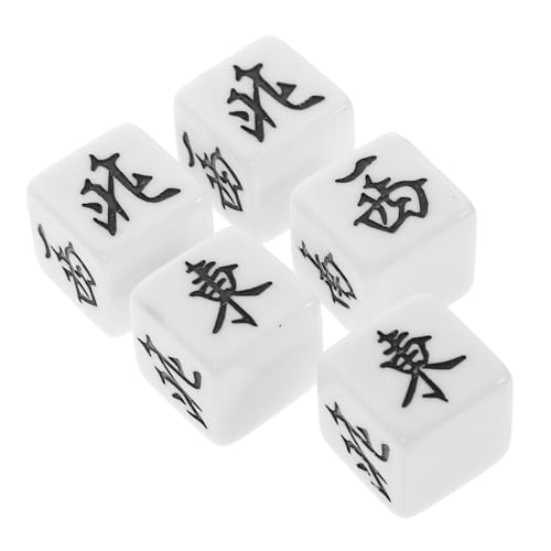 Milisten 5Stücke Teiliges Mahjong Würfelset Windrichtungswürfel für Partyspiele Mahjong Zubehör für Gesellige Spiele mit Freunden und Familie Milisten 5Stücke Teiliges Mahjong Würfelset Windrichtungswürfel für Partyspiele Mahjong Zubehör für Gesellige Spiele mit Freunden und Familie von Milisten