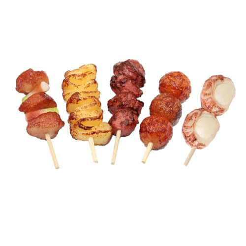 Milisten 5Stücke Teiliges Simulation Grillspielzeug für Realistische Grillspieße Perfektes Lernspielzeug für Kreative Kinderspiele für Partydekoration und Bildungszwecke von Milisten