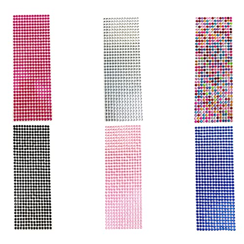 Milisten 6 Blätter Multi Funktionale Diamant Aufkleber Selbstklebende Gesichts Juwelen für Scrapbooking Dekoration und Kreative Projekte Zufällige Farben Zufällige Farbe von Milisten