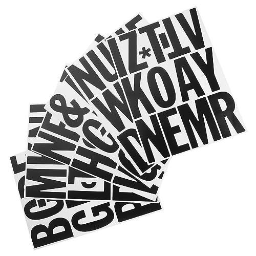Milisten 6 Blätter Selbstklebende Vinylbuchstaben Aufkleber Vielseitig Einsetzbar für Beschriftungen Dekorationen und Etiketten Glatten Oberflächen Zufällige Farben von Milisten