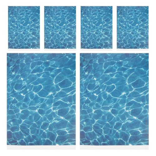 Milisten 6 Blätter Simulierte Wassertextur Aufkleber Wandaufkleber Wasserkorn Wandaufkleber Haushaltsdekoration Wassermuster Aufkleber Tapetenornamente Selbstklebender Aufkleber von Milisten