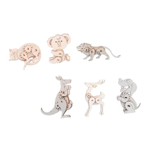 Milisten 6 Sätze 3D-Puzzle für Tierspielzeug zum Zusammenbauen von Holztieren Bastelspielzeug zum Zusammenbauen tiermodelle selber Machen hölzern Milisten 6 Sätze 3D-Puzzle für Tierspielzeug zum Zusammenbauen von Holztieren Bastelspielzeug zum Zusammenbauen tiermodelle selber Machen hölzern von Milisten