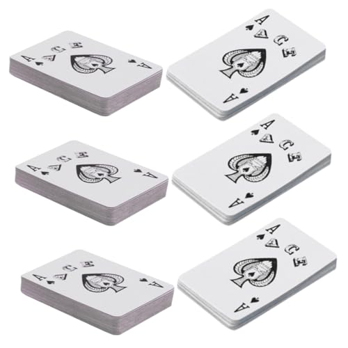 Milisten 6 Sätze Mini Spielkarten für Teilig Kompakt Sichere Kunststoffkarten für Unterwegs Reisespiel und Dekoration für Puppenhäuser von Milisten