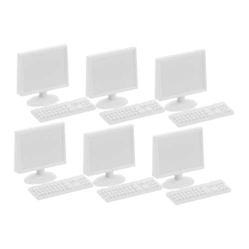 Milisten 6sätze Miniatur Computer Zubehör Für Puppenhäuser Teiliges Mit Keyboard Und Realistischen Details Für Kreative -layouts Und Rollenspiele von Milisten