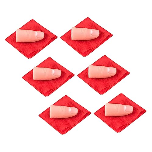 Milisten 6 Satz Teiliges Professioneller Zaubertrick Finger mit Seidentuch Täuschende Finger Requisiten für Bühnenaufführungen und Shows für Anfänger und Profis von Milisten