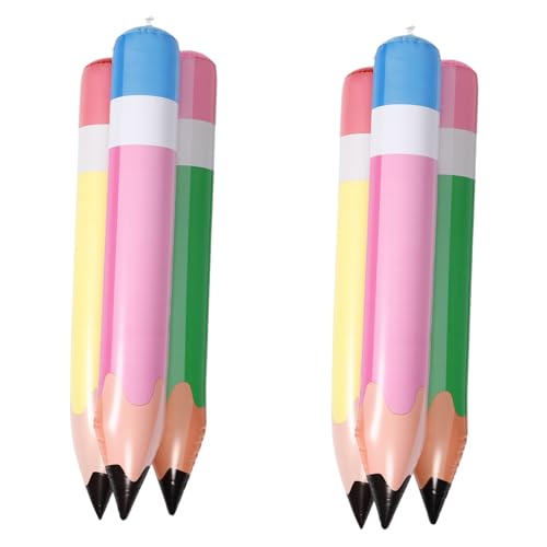 Milisten 6 Stück Aufblasbare Bleistifte PVC Deko für Schulanfang und Abschlussfeier Große Bleistiftballons für Klassenzimmer Garten und Party Vielseitige Hängende Deko Milisten 6 Stück Aufblasbare Bleistifte PVC Deko für Schulanfang und Abschlussfeier Große Bleistiftballons für Klassenzimmer Garten und Party Vielseitige Hängende Deko von Milisten