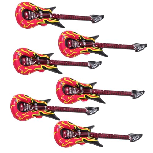 Milisten 6 Stück Aufblasbare Gitarre Teiliges PVC Instrument für Lustige Deko für Musikpartys Pool Events Geburtstag und Karneval Fotorequisit Milisten 6 Stück Aufblasbare Gitarre Teiliges PVC Instrument für Lustige Deko für Musikpartys Pool Events Geburtstag und Karneval Fotorequisit von Milisten