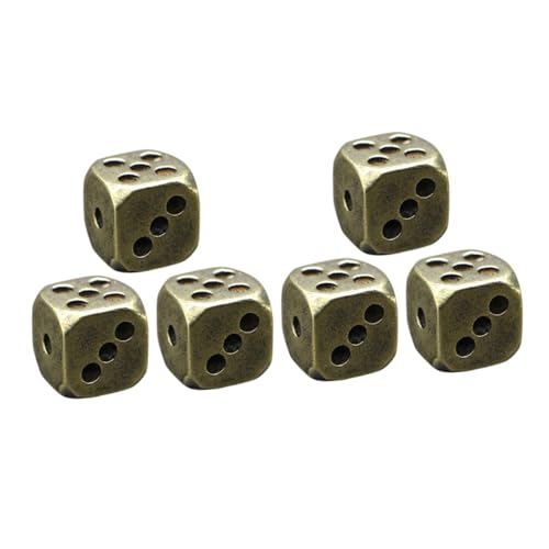 Milisten 6 Stück Club-Würfel- Party Zubehör für Würfelspiele Retro-Würfel Mathe-Lehrwürfel Würfelspiel Requisite Vintage-Würfel-Stütze Spielstütze Barwürfel Messing Milisten 6 Stück Club-Würfel- Party Zubehör für Würfelspiele Retro-Würfel Mathe-Lehrwürfel Würfelspiel Requisite Vintage-Würfel-Stütze Spielstütze Barwürfel Messing von Milisten
