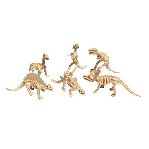 Milisten 6 Stück Dino Skelett Modellspielzeug Teiliges Set für Realistische Dinosaurierfiguren aus Kunststoff Lernspielzeug für Mädchen und Jungen für Geburtstagsfeiern und Sammlungen von Milisten