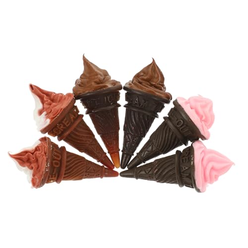 Milisten 6 Stück Eiscreme Dekoration Kawaii Puppenhaus Zubehör Kunstharz Eiskrem für DIY Modelle Realistische Eisbecher für Fotorequisiten und Tischdekoration von Milisten