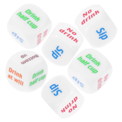 Milisten 6 Stück Englische sechsseitige Würfel betrunkenes Würfel Rolling Game Spiel Würfel Erwachsene Gunst Würfelspiel Würfel Trinkspiel Freunde Party Würfelspiel Acryl Milisten 6 Stück Englische sechsseitige Würfel betrunkenes Würfel Rolling Game Spiel Würfel Erwachsene Gunst Würfelspiel Würfel Trinkspiel Freunde Party Würfelspiel Acryl von Milisten