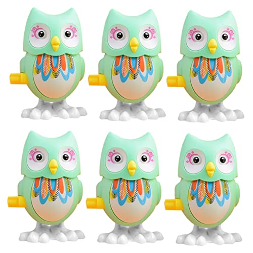 Milisten 6 Stück Eule Uhrwerk Tierspielzeug Uhrwerk für interaktives kinderspielzeug Fun Toy Weihnachts Uhrwerk Uhrwerkspielzeug in Tierform Plastik von Milisten