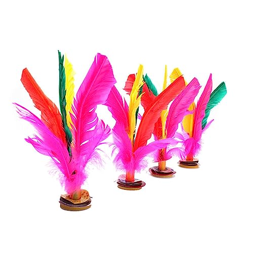 Milisten 6 Stück Feder -Shuttlecock Federball Badminton chinesische jianzi Zufällige Farbe Milisten 6 Stück Feder -Shuttlecock Federball Badminton chinesische jianzi Zufällige Farbe von Milisten