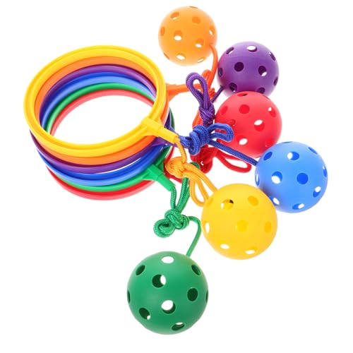 Milisten 6 Stück Flummi Knöchel Für Kugel Überspringen Sprungball Am Knöchel Federnd Sprungball Für Übung Jump Leg Skip Ball Plastik von Milisten