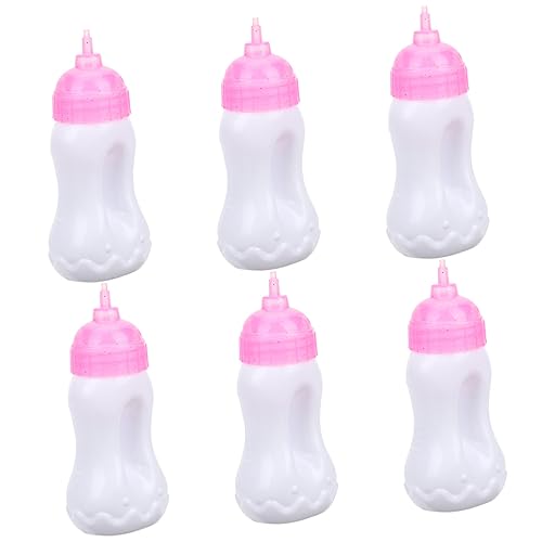 Milisten 6 Stück Fütterungsflaschen Für Puppen Realistisch Puppenflasche Milchflasche Mini Puppen Kleine Futterflasche Puppensaftflaschen Puppenzubehör von Milisten