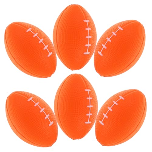 Milisten 6 Stück Fußball Mini-Fußballfarbe Fußballspielzeug Mini-Fußballmodell Fußball-Sinnesspielzeug Dekorationen für Fußballpartys Mini-Fußball aus Schaumstoff Pu Orange von Milisten