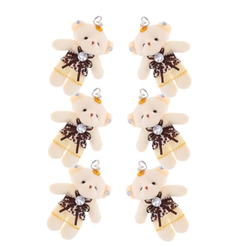 Milisten 6 Stück Hochzeitsbär- Hängendes Mini-Bär- Bärenspielzeug für DIY-Schlüsselanhänger multifunktionale Bärenfiguren Cartoon-Puppe Stoff Dark Brown Milisten 6 Stück Hochzeitsbär- Hängendes Mini-Bär- Bärenspielzeug für DIY-Schlüsselanhänger multifunktionale Bärenfiguren Cartoon-Puppe Stoff Dark Brown von Milisten