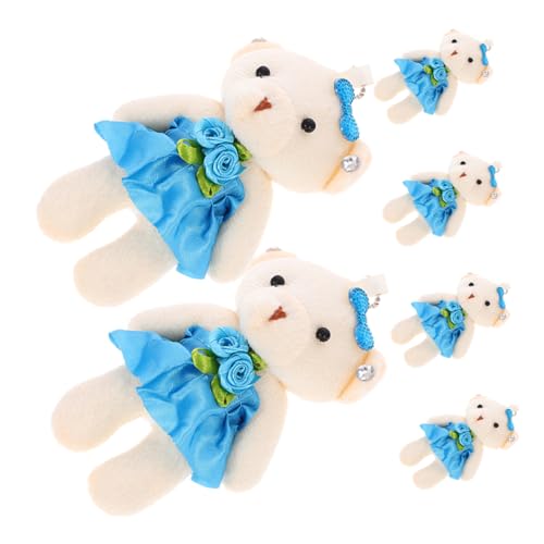 Milisten 6 Stück Hochzeitsbär- Winziges Bärendekor Bärenpuppe Mini Tragen Verschleißfeste Kleine Bären Cartoon-Puppe Bär Ornament Plüsch Blue Milisten 6 Stück Hochzeitsbär- Winziges Bärendekor Bärenpuppe Mini Tragen Verschleißfeste Kleine Bären Cartoon-Puppe Bär Ornament Plüsch Blue von Milisten