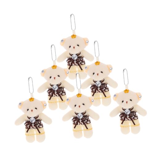 Milisten 6 Stück Hochzeitsbär- kleine Bären Cartoon-Bär-Puppe ausgestopfter Kleiner Bär Bärenpuppe mini Hängendes Mini-Bär- Bärenverzierung Stoff Brown Milisten 6 Stück Hochzeitsbär- kleine Bären Cartoon-Bär-Puppe ausgestopfter Kleiner Bär Bärenpuppe mini Hängendes Mini-Bär- Bärenverzierung Stoff Brown von Milisten