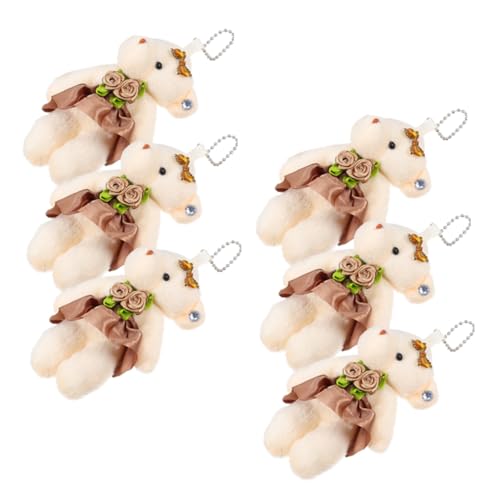 Milisten 6 Stück Hochzeitsbär- schlüsselhalter schlüsselanhänger Spielzeuge kleine Bären Cartoon-Puppe tragbare Bärenfiguren DIY Bärendekor Stoff Light Brown Milisten 6 Stück Hochzeitsbär- schlüsselhalter schlüsselanhänger Spielzeuge kleine Bären Cartoon-Puppe tragbare Bärenfiguren DIY Bärendekor Stoff Light Brown von Milisten