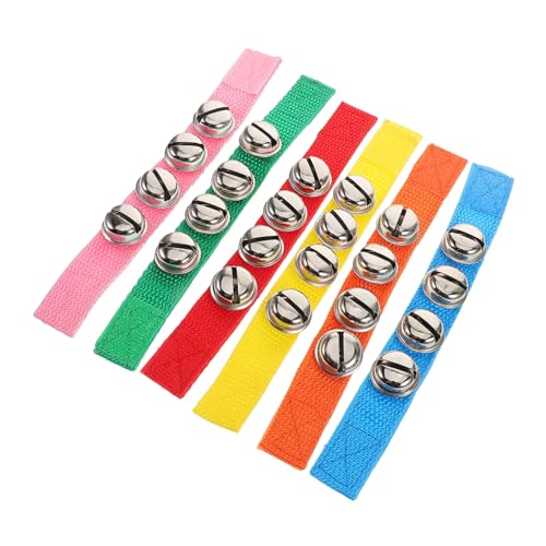 Milisten 6 Stück Kleines Handgelenk-Glockenspielzeug für kleine Glocken Musikhandglocken Klassenzimmer Glocke Rhythmus- Kuss-Hand-Glocke Babyglocken Stoff Milisten 6 Stück Kleines Handgelenk-Glockenspielzeug für kleine Glocken Musikhandglocken Klassenzimmer Glocke Rhythmus- Kuss-Hand-Glocke Babyglocken Stoff von Milisten