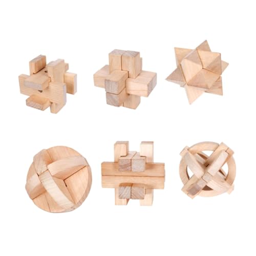 Milisten 6 Stück Kongming Schlossspielzeug Puzzle Bildungsspielzeug Kongming-Sperre Spielspielzeug freischalten kongming Schloss Interlock- Kinderspielzeug Holz Milisten 6 Stück Kongming Schlossspielzeug Puzzle Bildungsspielzeug Kongming-Sperre Spielspielzeug freischalten kongming Schloss Interlock- Kinderspielzeug Holz von Milisten