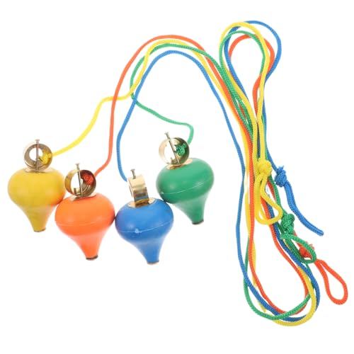 Milisten 6 Stück Kreiselspielzeug für Tops Retro- Kinderspielzeug sensorisches Gyroskop Top- Sich drehendes Gyroskop Handgyroskop Holz von Milisten