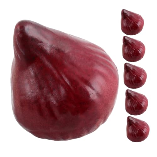 Milisten 6 Stück Künstliche Feige Künstliches Obstdekor Obstverzierung Künstliche Früchte Zur Lebensechten Dekoration Mini-Fake-Obst Realistische Falsche Früchte Dark Brown Schaum von Milisten