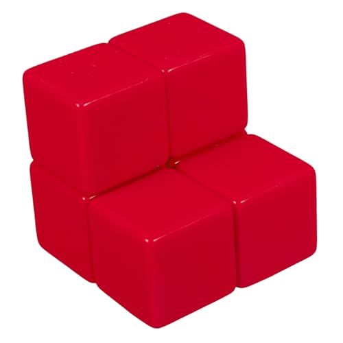 Milisten 6 Stück Leere Würfel knifflige Würfel DIY Education Spiele Game -Würfeln solide Würfel im Klassenzimmer Standard -Game Dices Bulk Spiel Würfel Acryl rot von Milisten