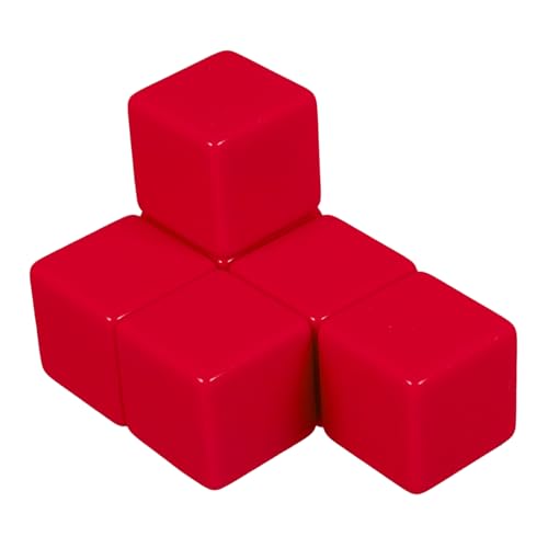 Milisten 6 Stück Leere interaktive Spiele spielwürfel DIY - Machen Cube -Lernunterricht Spielwort Trickwürfel Lernwürfel Taschenstoffe Lernen Acryl rot von Milisten