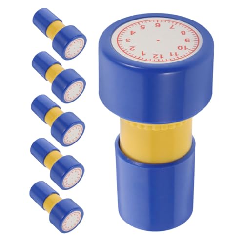 Milisten 6 Stück Lehren des Uhrendosicle vorgezogenes Uhren-Lernspielzeug Uhr, Stamperspielzeug erzählt Selfking Taktstempel selbstverkingende Uhr Stamper Zeitstempel Plastik Blau Milisten 6 Stück Lehren des Uhrendosicle vorgezogenes Uhren-Lernspielzeug Uhr, Stamperspielzeug erzählt Selfking Taktstempel selbstverkingende Uhr Stamper Zeitstempel Plastik Blau von Milisten