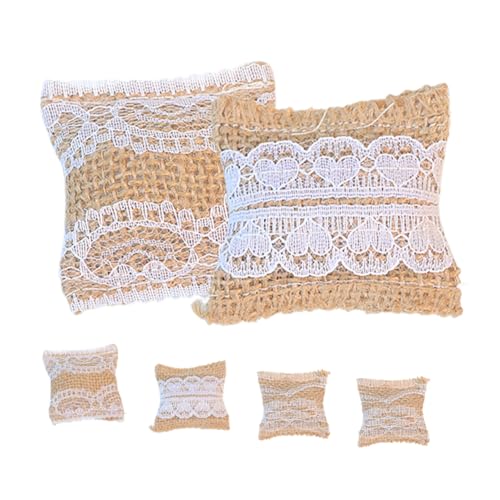 Milisten 6stücke Minikissen Für Mini-Sofa Miniaturkissen Maßstab Puppenhaus-miniaturzubehör Kleine Sofabett-Kissen Modellmöbel-Accessoires von Milisten
