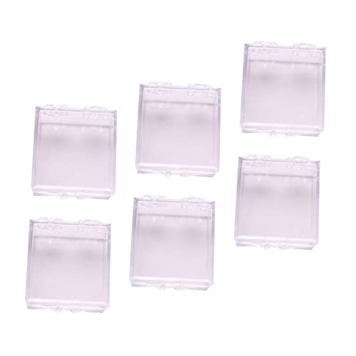 Milisten 6 Stück Mini -Anzeigebox Puppenhauszubehör Miniatur mit Küchenzubehör für Puppenstuben Mini-Aufbewahrungsboxen kleine Behälter Plastik Transparent von Milisten