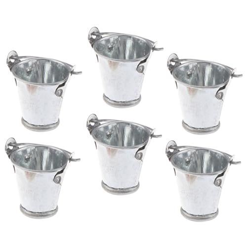 Milisten 6 Stück Mini-Möbelmodell im Freien Miniatur künstlich drinnen Eimer Mini -Hausdekorationen winziger Behälter Mini-Hausmodelle Mini- -Dekore Minifass Metall Silber Milisten 6 Stück Mini-Möbelmodell im Freien Miniatur künstlich drinnen Eimer Mini -Hausdekorationen winziger Behälter Mini-Hausmodelle Mini- -Dekore Minifass Metall Silber von Milisten