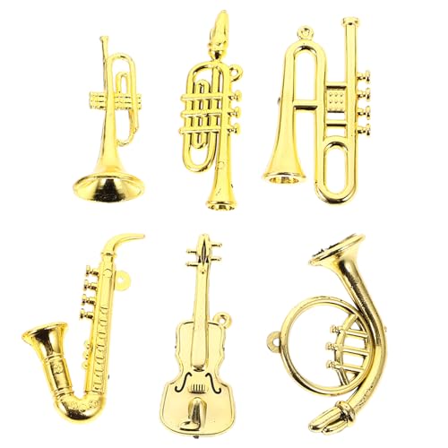 Milisten 6 Stück Mini Musikinstrument Modellpuppe Weihnachtsdekor Miniaturen Miniatur Instrumente DIY Winzige Trompete Mini Musikinstrumente Trompeten Requisite Goldener Kunststoff Milisten 6 Stück Mini Musikinstrument Modellpuppe Weihnachtsdekor Miniaturen Miniatur Instrumente DIY Winzige Trompete Mini Musikinstrumente Trompeten Requisite Goldener Kunststoff von Milisten