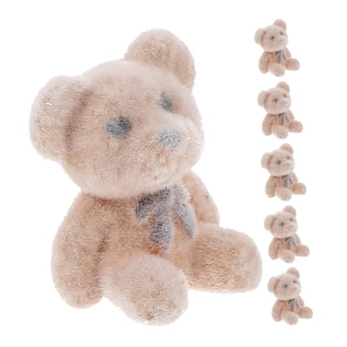 Milisten 6 Stück Mini-bärpuppe Winziger Bär Mini-flockbären Geburtstags-minibär Kleine Bären Minibären Für Die Babyparty Minibären Masse PVC Hellbraun Milisten 6 Stück Mini-bärpuppe Winziger Bär Mini-flockbären Geburtstags-minibär Kleine Bären Minibären Für Die Babyparty Minibären Masse PVC Hellbraun von Milisten
