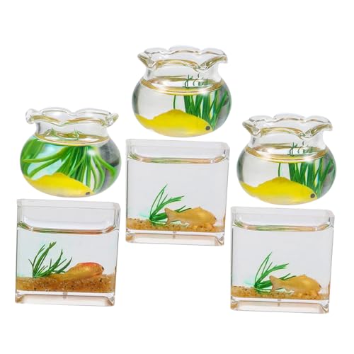 Milisten 6 Stück Miniatur Glas Fischglas Realistische Goldfischschalen Mini Aquarium für Puppenhaus Dekor Spielhaus Zubehör Kompakt für Tisch Gartenszenen Zufällige Farben Milisten 6 Stück Miniatur Glas Fischglas Realistische Goldfischschalen Mini Aquarium für Puppenhaus Dekor Spielhaus Zubehör Kompakt für Tisch Gartenszenen Zufällige Farben von Milisten