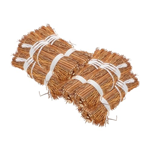 Milisten 6 Stück Miniatur -Gras -Brennholz -Stapelmodell Puppenhaus Heuhaufen Ornament Miniatur -Stütze Mini-Heuhaufen-Dekoration winzige Heuhaufen aus Holz Light Brown von Milisten