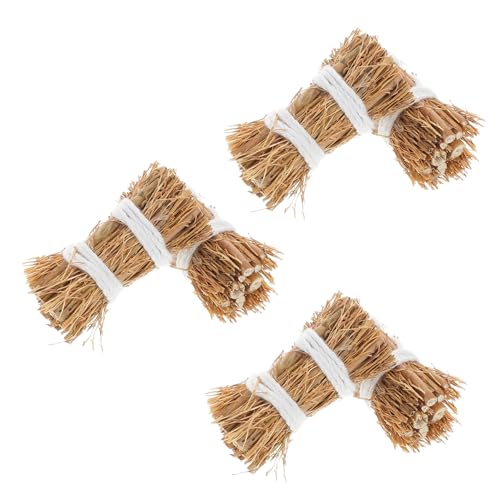 Milisten 6 Stück Miniatur -Gras -brennholz -stapelmodell -heuballen Kleine Heuballen Hof Szene Miniatur-heuballen Zur Dekoration Sandtischdekor Light Brown von Milisten