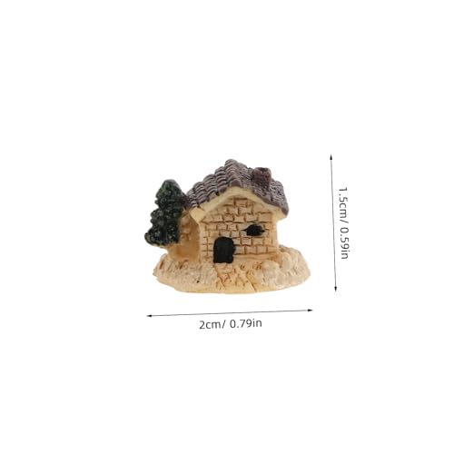 Milisten 6 Stück Miniatur Villa Figuren Teiliges Resin Häuser Realistisch für Puppenhaus Gartendeko Bonsai Micro Landschaft Terrarium Zubehör von Milisten