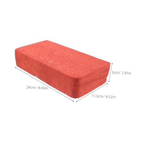 Milisten 6 Stück Movie Requisite Ziegel Ziegel Kinderschaumsteine Filmrequisiten realistisch Jumbo-Bausteine gefälschte Ziegelstütze Schaumblock Mini-rote Hellbraun von Milisten