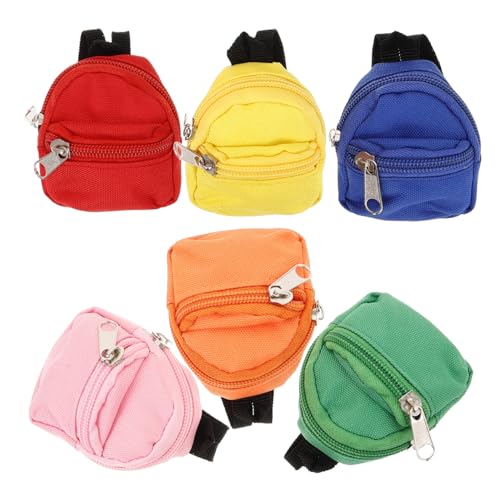 Milisten 6 Stück Puppen Ankleidetasche Geldbörse Schlüsselanhänger Mädchen Süßer Mini Tragerucksack Für Kleine Kleiner Rucksack Für Zubehör Puppen Stofftiere Schlüsselanhänger von Milisten