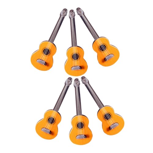 Milisten 6 Stück Puppenhaus Gitarre winzige Requisitengitarre Gitarren-Instrument-Modell Mini-Gitarrenspielzeug Mini -Figur Mini-Gitarrenhandwerk Mini -Gitarrenmodellinstrument Holz Milisten 6 Stück Puppenhaus Gitarre winzige Requisitengitarre Gitarren-Instrument-Modell Mini-Gitarrenspielzeug Mini -Figur Mini-Gitarrenhandwerk Mini -Gitarrenmodellinstrument Holz von Milisten