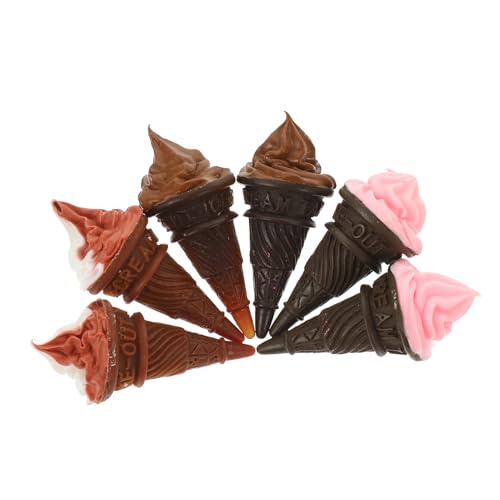 Milisten 6 Stück Puppenhaus- Miniaturen Dekorationen Mini House Accessory dekorative Mini-Hausdekoration parfümfrei für Puppeneis kleines Harz Coffee von Milisten