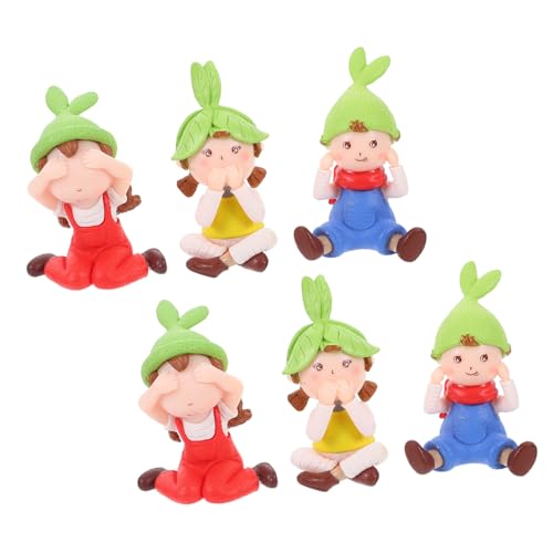 Milisten 6 Stück Puppenmädchen Dekorationen Autozubehör Für Damen Innenausstattung Süße Mädchenfigur Mini Hauspuppe Ornamente Mikro Landschaftsfiguren Miniatur Mädchenstatue Kleine von Milisten