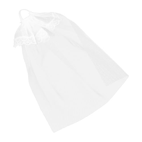 Milisten 6 Stück Puppenschleier Brautschleier Kleid Braut- handgefertigt Spitze Brautschuhe Zubehör für Hochzeitspuppen Hochzeitsbogenschleier drehbare Figur Decora Mädchenpuppen Garn Weiß von Milisten