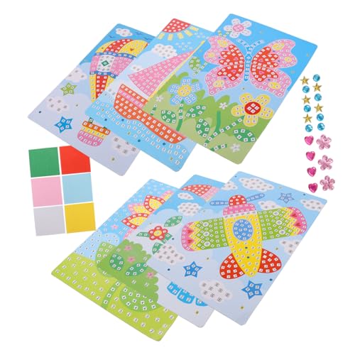 Milisten 6 Stück Puzzle Aufkleber Kleinkinderspielzeug Puzzles DIY Cartoon Aufkleber Form Lernspielzeug Partyzubehör Lustige Cartoon Puzzle Aufkleber Frühes Lernspielzeug von Milisten