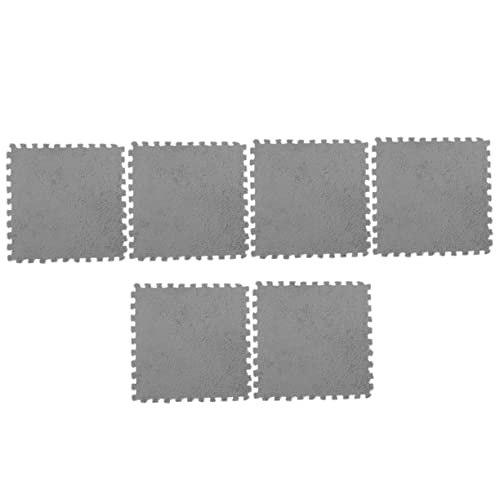 Milisten 6 Stück Puzzle Matte Teilig Flauschige Eva Spielmatte für rutschfest und Einfach Zusammensteckbar als Krabbelteppich und Bodenschutzmatte für Zuhause von Milisten